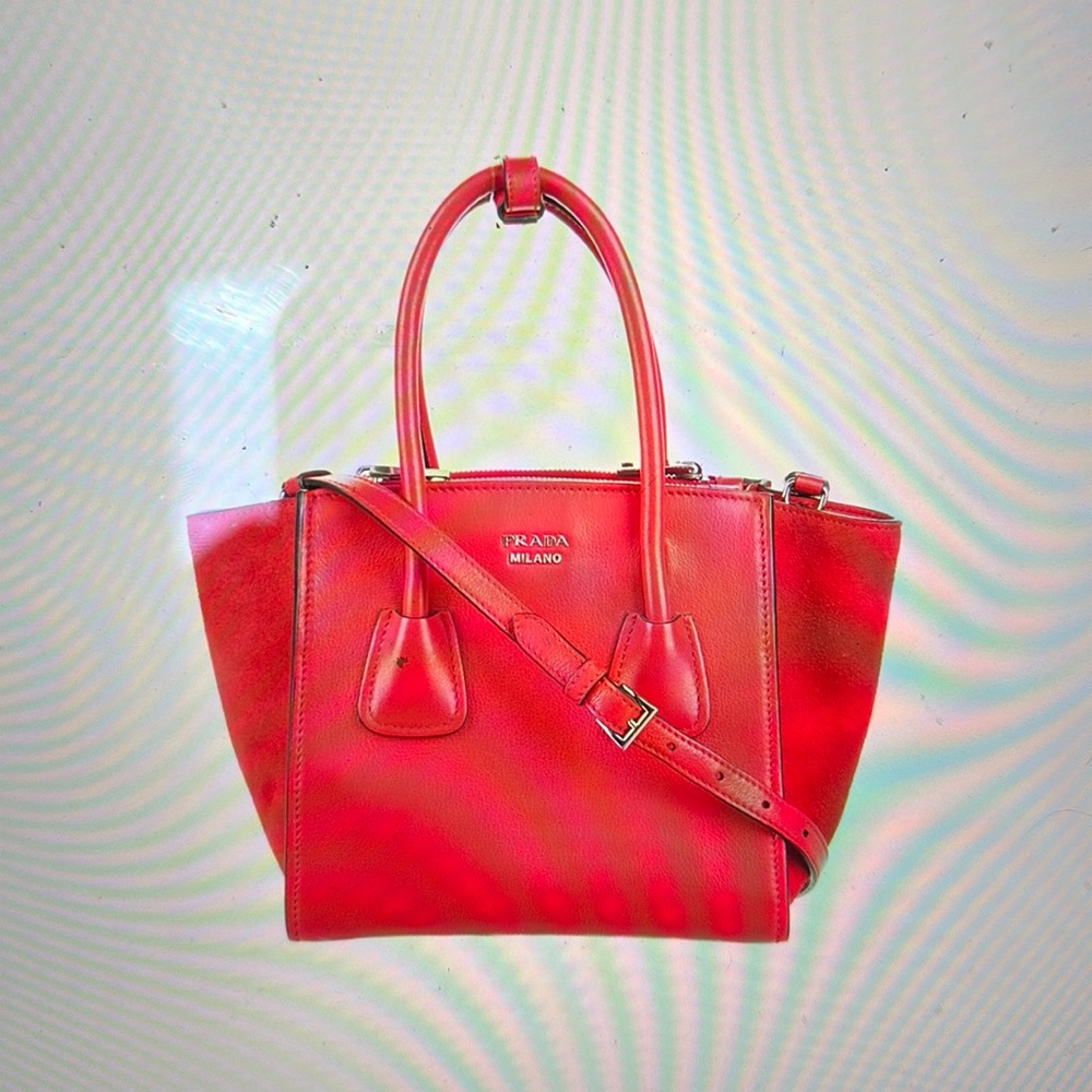 Prada Glace Calf Twin Pocket Tote- Pristine Condition